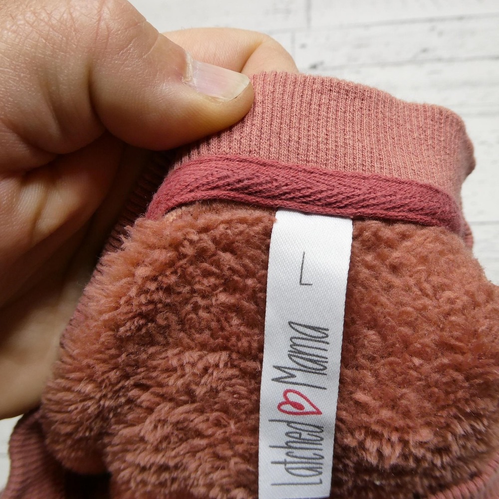 Latched‎ Mama Sweatshirt Womens Extra Large Pink Fleece Nursing Breastfeeding - Picture 4 of 9